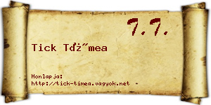 Tick Tímea névjegykártya