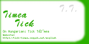 timea tick business card